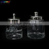 ClearClear Glass Jar With Metal Colour Glass Lid