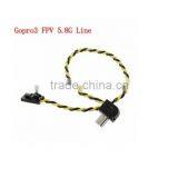 USB to Video AV 5V DC Power Cable Tarot FPV 8.7ft 90 Degree For Go Pro Hero3