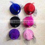 High Quality Fashion Cute Baby Girl 5cm Mini Top Hat Hair Clip thumbnail-3