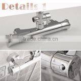 Elegant Wall Mounted Bathroom Shower Chrome Faucet thumbnail-6