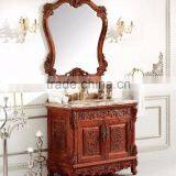 WTS208FS Classic Antique Style Bathroom Furniture Elegant Red Bathroom Cabinet