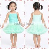 New Fashion Design Baby Clothing Party Dresses For Girl Of 0-6Years, Sweet Color Rosette Spaghetti Strap Skirt For Baby Girls