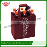 Hot sales with reasonable price non woven 6 bottle wine tote bag