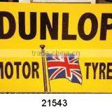 DUNLOP MOTOR TYRES IRON WALL SIGN