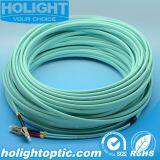 LC Duplex Om3 10g 3.0mm Aqua Optical Fiber Patch Cord thumbnail-2