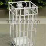 Metal Umbrella Holder Stand Vintage Antique White Color Shabby Chic thumbnail-1