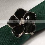 Enamel Coated Metal Alloy Flower Napkin Ring thumbnail-1