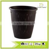 Black Round Small Portable Plastic Laundry Basket thumbnail-1