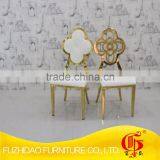 Hot Sale Golden Wedding King Throne Chair With Flower Back thumbnail-1