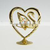 Luxury 24K Gold Plated Crystal Swan for Wedding Gifts thumbnail-1