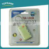 Toprank High Safe Professional Plastic Coated Padlock Luggage 3 Digital Combination TSA Code Lock Padlock thumbnail-1