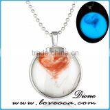 Hot Selling Stock Creative Glow in the Dark Round Pendant Luminous Necklace thumbnail-4