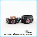 Wholesale 18mm Snap Charm Leather Snap Button Bracelet thumbnail-1