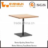 Wooden Table With Alum Base