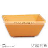 5.5" Solid Yellow Color Square Bowl in Solid Color thumbnail-1