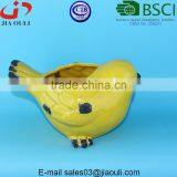 BSCI Audit Factory Antique Ceramic Yellow Bird, Animal Planter Pot Bird Flower Pot thumbnail-3
