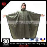 Olive Green 210T Polyester Taffeta With 21S PVC Coated Army Rain Poncho Military Waterproof Raincoat thumbnail-1