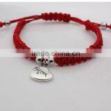Heart Charm Red Cord Handwoven Bracelet Red Luck Friendship Bracelet Best Mother's Day Bracelet Gifts thumbnail-2