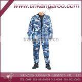 Men's T/C Rip Stop Blue Camouflage With 4 Pockets BDU Military Uniform for US Army thumbnail-1