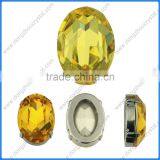 Rhinestone 3002 10x14 Sew On Foiled Oval Fancy Crystal Stone thumbnail-3