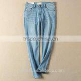 GZY 98%cotton+2%spandex factory in guangzhou fashion ladies jeans top design