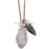 Multi-coloured Druzy Latest Design Stone Necklace, Semi Precious Stone Jewelry thumbnail-5