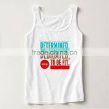 Custom Screen Print 95% Cotton 5% Spandex Fancy Tank Tops thumbnail-1