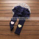 S32841W Cotton Leggings Girls Kids Lace Bow Skinny Trousers Children's Korean Bow Pants thumbnail-6