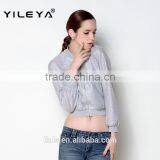 Unique Comfortable Fabric Used Fashion Casual Crop Style Women Coat Model thumbnail-1