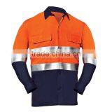 Hi-vis Mens Two Tone 100 Cotton Work Shirts thumbnail-5