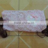 Baby Girl Hairpiece Hairband 2016 Summer Adjustable Elastic Lace Floral Chiffon Headband Pearl Bowknot Cute Kids Hairwear thumbnail-3