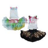 Yiwu China Clothes New Sale Baby Girls Dress Set Summer Dance Skirts 2pcs Lace Tutu Ruffle Skirt Child Sleeveless Tank Top+dress thumbnail-1