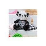 3d Beaded Panda 4mm Rondelle Crystal Cell Phone Charm thumbnail-3