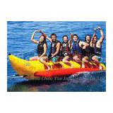 6 Person Tarpaulin PVC Inflatable Boat , Banana Boat Tube With 3 Pcs Valve