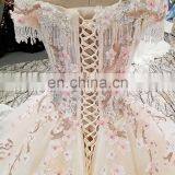 LS00293 off Shoulder Flower Afghan Wedding Dress Styles Lace up Mother of the Bride Beach Wedding Dress thumbnail-5