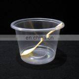 Disposable Plastic Cup Spoon With Lid 300ml Belt Jelly Pudding Yogurt Tea Cup thumbnail-2