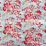 Indian Latest Hand Block Printed Fabric Handmade Dress Making Floral Design Fabric by Meter Sewing Material thumbnail-4