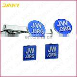 Factory Directly Custom Silver Color Necktie Clip and Lapel Pin Gift Tie Clip Set thumbnail-2