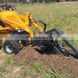 Walk Behind Skid Steer Loader Mini Loader Skid Steer With Lawn Aerator Attachments thumbnail-5