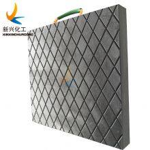 Rhombus pattern in surface uhmwpe cribbing block crane foot pad with machined Logo and rough anti-slip surface