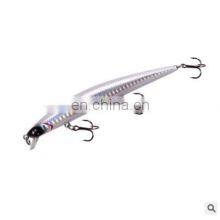 130mm 15g New Long Big Extremely Competitive Treble Hooks Seabass Minow Hard Fishing Lure thumbnail-2