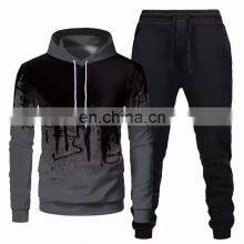 Clothing Factory Wholesale Custom Brand Men's Casual Sports Men's Hooded Long-sleeved + Pants 2-piece Jogger Sweater thumbnail-5