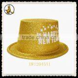 Yellow PVC With Glitter Happy New Year Top Hat thumbnail-1