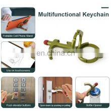 Hot Selling High Quality Retractable Pull Reel Key Chain Hands Free Door Opener With Premium Box thumbnail-5