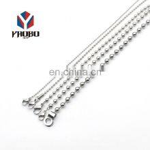 Fashion High Quality Metal Necklace Ball Chain With Lobster Clasp thumbnail-1