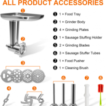 Chef Machine Mince Meat Through Accessories Blender Sausage Mince Meat Accessories Stainless Steel（Wechat:13510231336） thumbnail-3
