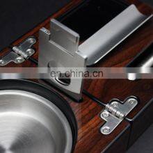 Luxury Customized Printing Logo Diy Wood and Metal Walnut Cigar Ashtray thumbnail-5