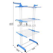 Movable Clothes Rack Plastic Accessories Easy to Install Clothes Rack Towel Quilt Drying Rack thumbnail-2