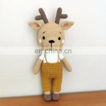 Crochet Reindeer Deer Amigurumi Toy Handmade Stuffed Animal Baby Gift Newborn Toddler Present Cheap Wholesale thumbnail-4