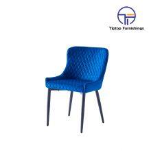 2022 Tiptop Hot Grey Velvet Dining Chair thumbnail-1